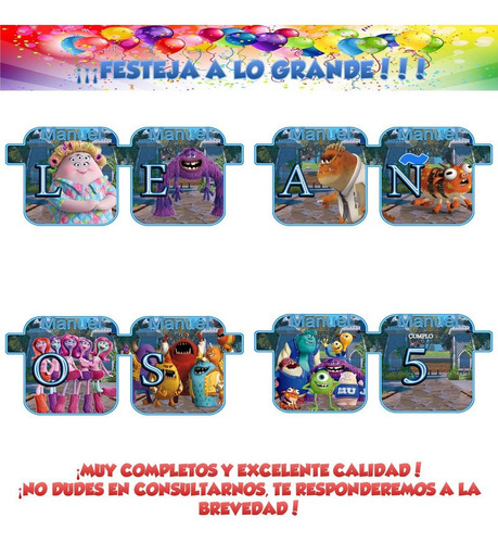 Monsters University Para Imprimir Decoración Cumple Candy