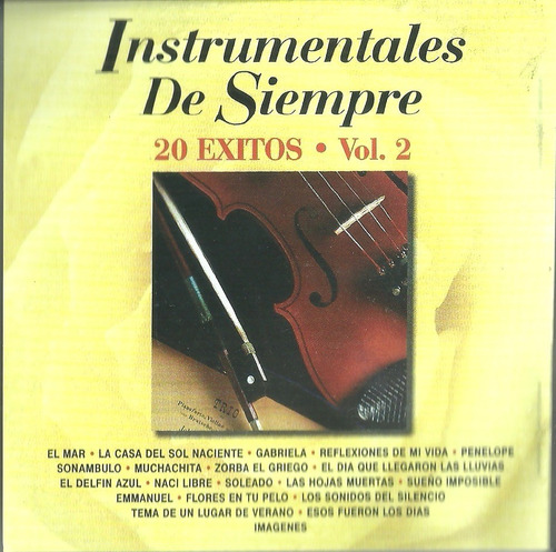 Instrumentales De Siempre 20 Exitos Vol. 2 | Cd Música Nueva