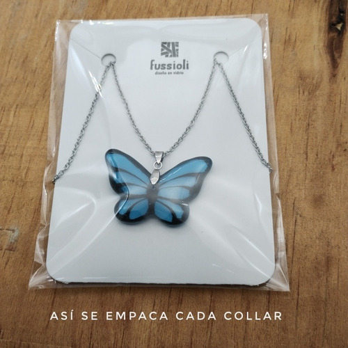 Imagen 6 de 6 de Collar De Mariposa Bengala Pintada A Mano