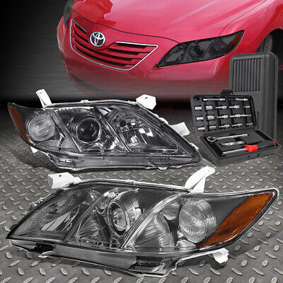 For 07-09 Toyota Camry Smoked Housing Amber Corner Proje Zzf