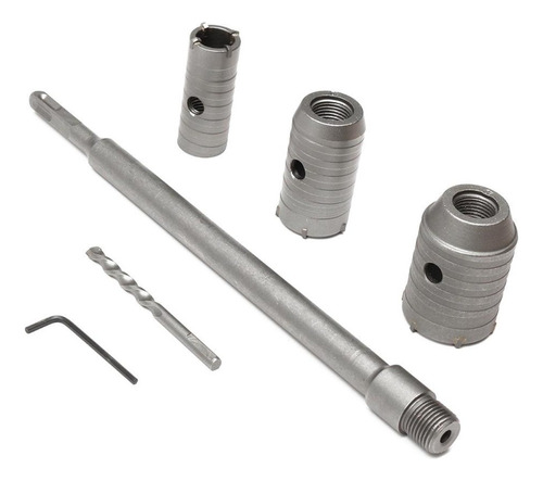 Kit 3 Serra Copo Fura Parede Concreto Laje Brocas 30 40 50mm