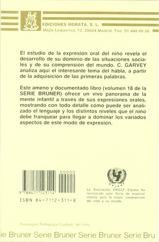 Garvey Bruner Psicologia Pedagogica El Habla Infantil, De Catherine Garvey. Editorial Psicología, Tapa Blanda En Español