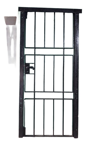 Puerta De Reja Maciza Super Reforzada Completa Negro (Usado)