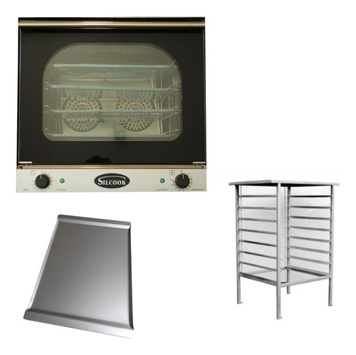 Horno Convector Silcook Humidificador 8 Bandejas 44x32 Base