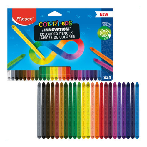 Lápis De Cor Color'peps Infinity 24 Cores - Maped Cor Da Ma