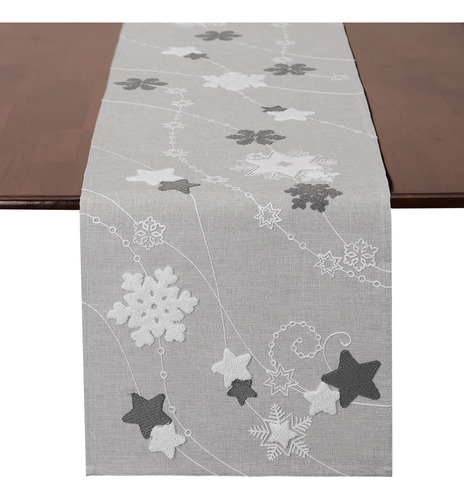 Grelucgo Toalla Bordada Copos De Nieve Caminos De Mesa, Deco