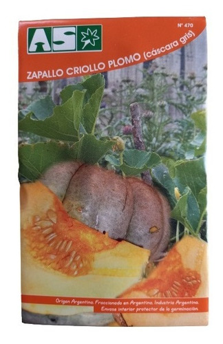 Semilla Zapallo Criollo Plomo - Origen Argentina - As - Aqua