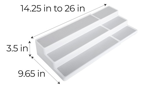 Estante De Plástico Expandible Para Especias De 3 Niveles, J