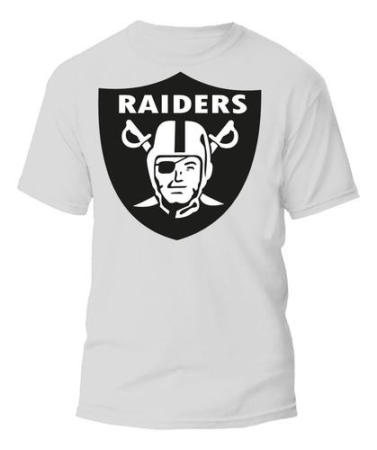 Playera Blanca Nfl Raiders 100% Algodon