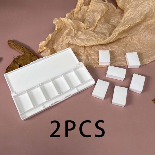 2 X Contenedores Vacíos Recargables Diy 6 Compartimentos