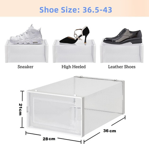 Imagen 4 de 10 de Caja Para Zapatos Plegable Transparente Xl