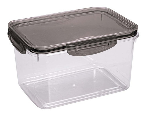Pote Trava Mais Ret Cristal 1,2 L B4 Plasutil Cinza