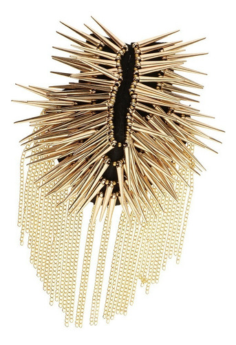 Charretera Epaulet Con Borlas De Cadena Remaches Estilo Rock