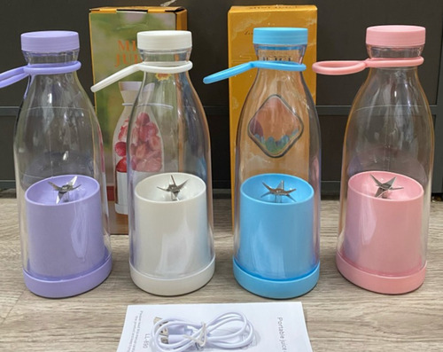Botella Licuadora Juguera Portátil Recargable Usb Blanco