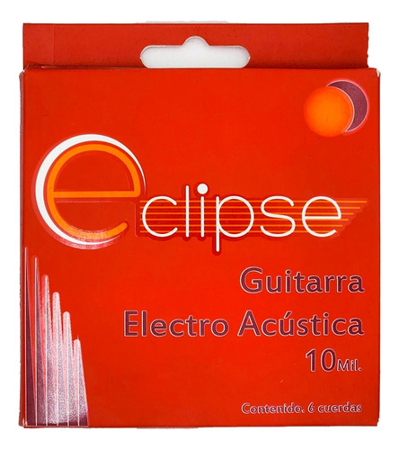 Cuerdas Para Guitarra Electroacustica Color Rojo  