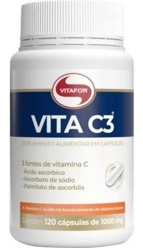 Vitamina C Acido Ascorbico Vita C3 120 Capsulas Vitafor