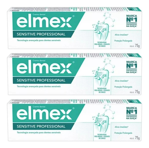 Creme Dental Elmex Sensitive Professional 75g - Kit 03un