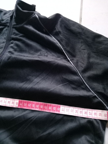 Chamarra Deportiva Starter Extra Grande Slim Negra (Usado)
