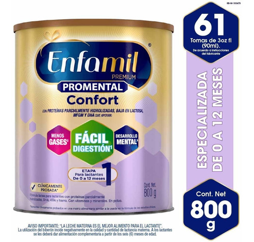 Fórmula Infantil Enfamil Confort Premium - Lata 800 G