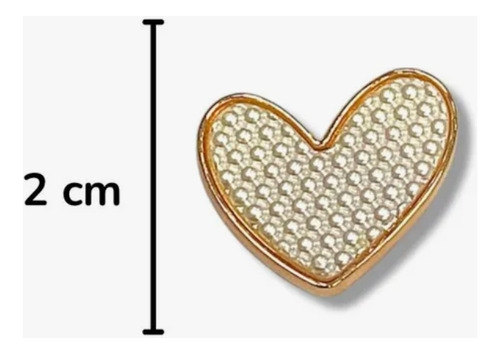 X2 Pines Diseño Corazones Dorados (compatibles Con Crocs) Corazon Dorado