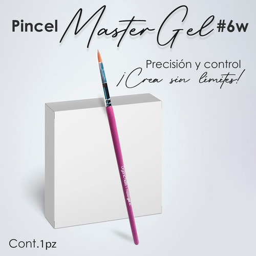 Pincel Master Diseño Gel Uñas #6 W Madera By Organic Nails