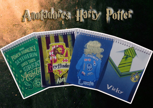 Anotadores Harry Potter Varios Modelos 10cm X14cm X 30 Unid