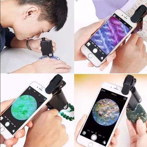 Imagem 4 de 10 de Microscópio - Lupa 60x A 100x Luz Ultravioleta Clip Celular