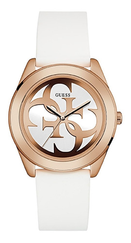 Reloj Guess G Twist W0911l5 Blanco Oro Rosa De Dama Original