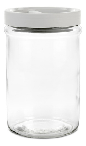 Practica Contenedor De Vidrio Con Tapa Y Agarradera De 5 Lt Color Transparente/gris