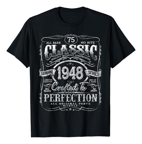 Vintage 1948 Camiseta De Edición Limitada 75 Años 75 Cumplea