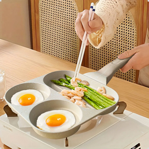 Frigideira Indução 3x1 Antiaderente Ovos Bacon Separados