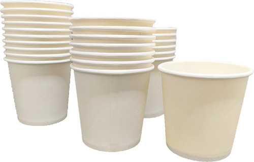 100 Vasos Para Café Encerado Biodegradable 4 Oz 