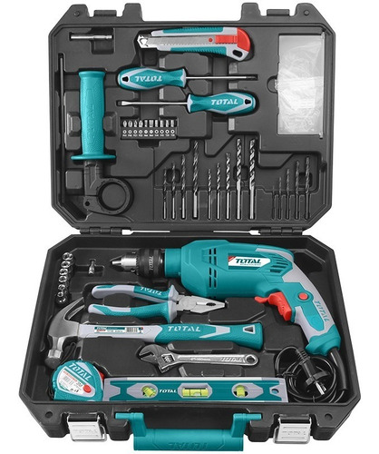 Imagen 2 de 9 de Combo Taladro Percutor 650w 101accs + Amoladora Angular 750w