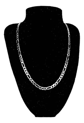 Collar Cadena Hombre Mujer Eslabones Acero Inox 4mm 50cm