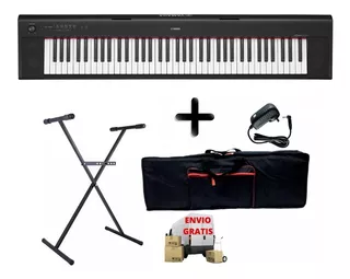 Combo Teclado Yamaha Piaggero Np32 76 Teclas Usb + Pie Funda