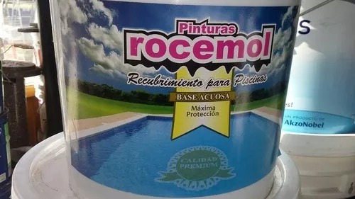 Rocemol Recubrimiento Para Piscinas 10lt  Azul+ Pincel