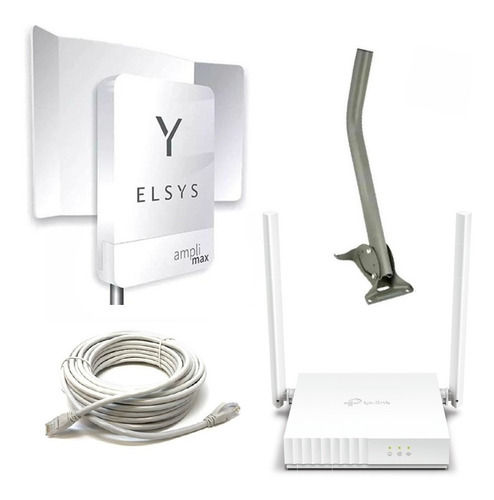 Kit Elsys Amplimax , Router 4g Con Wifi, Mástil Y Cable 20m