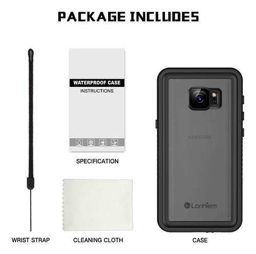 Funda Para Galaxy S7 Edge Lanhiem Ip68 Impermeable A Prueba