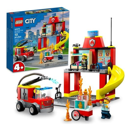 Lego City Fire Parque De Bomberos Y Camion De Bomberos 60375