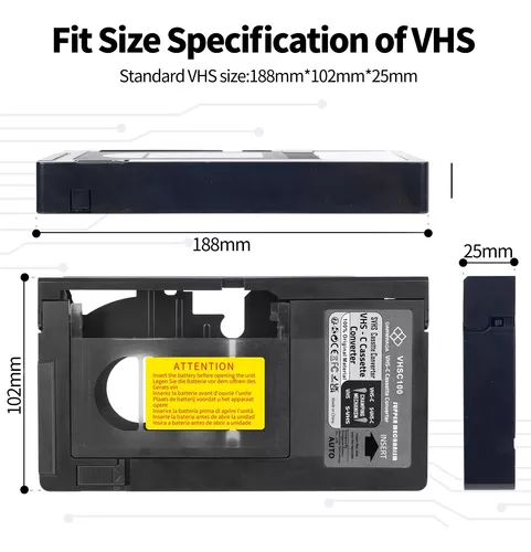 Hama Adaptador De Cinta De Vídeo VHS-C/VHS Negro