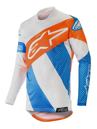 Jersey Motocross Alpinestars Racer Tech Atomic Blanco/ Azul