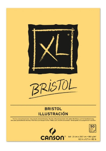 Libreta Canson Xl Bristol Ilustracion Liso A4 21x30cm 180g 
