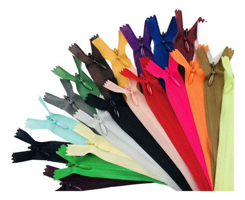 23 Cremalleras Invisibles De Nailon De 25 Cm, Cremalleras Mu