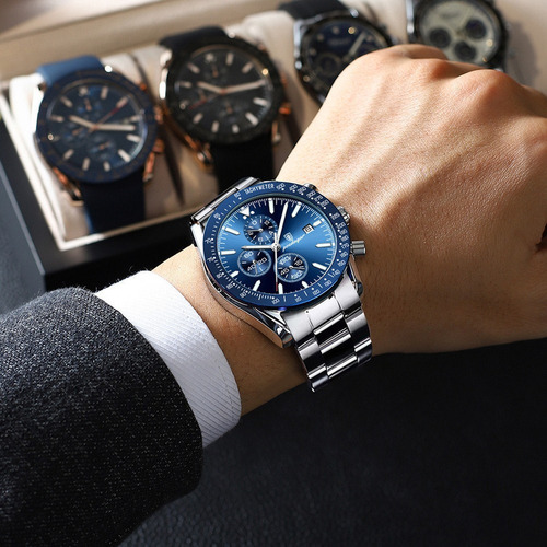 Reloj Analógico Con Cronógrafo Luminoso Poedagar 988g