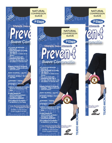 3 Tobimedias De Compresion Suave Prevent Varices Circulacion