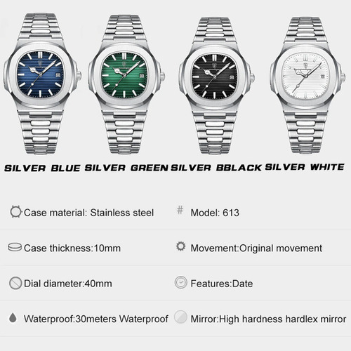 Relojes De Pulsera Poedagar Classic Luminous Calendar