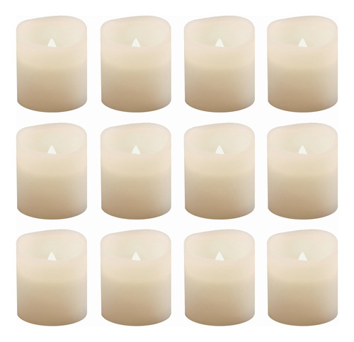 Lumabase 81512 - Velas Votivas A Pilas, Color Blanco, Juego 