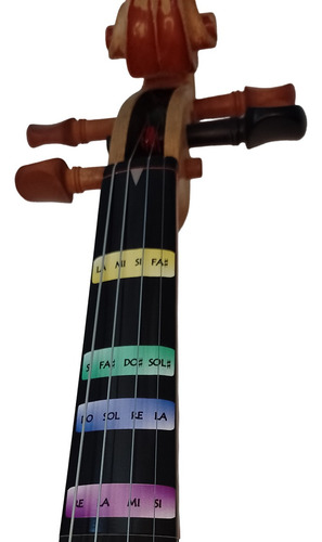 Stikers Autoadhesivos Para Violín 1/2 Con Notas En Diapasón