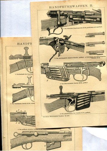 2 Láminas Dobles Sobre Armas Largas (1892)