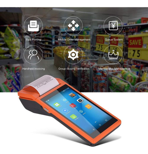 Genérico Impresora Pda Portátil Todo En Terminal Pos 3g Wifi